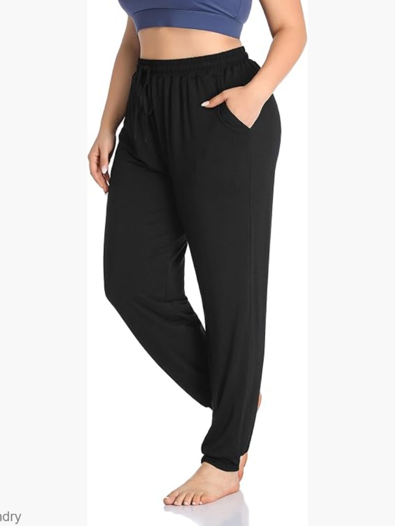 Plus Size Lounge Yoga Pants Comfy Joggers With Pockets Drawstring